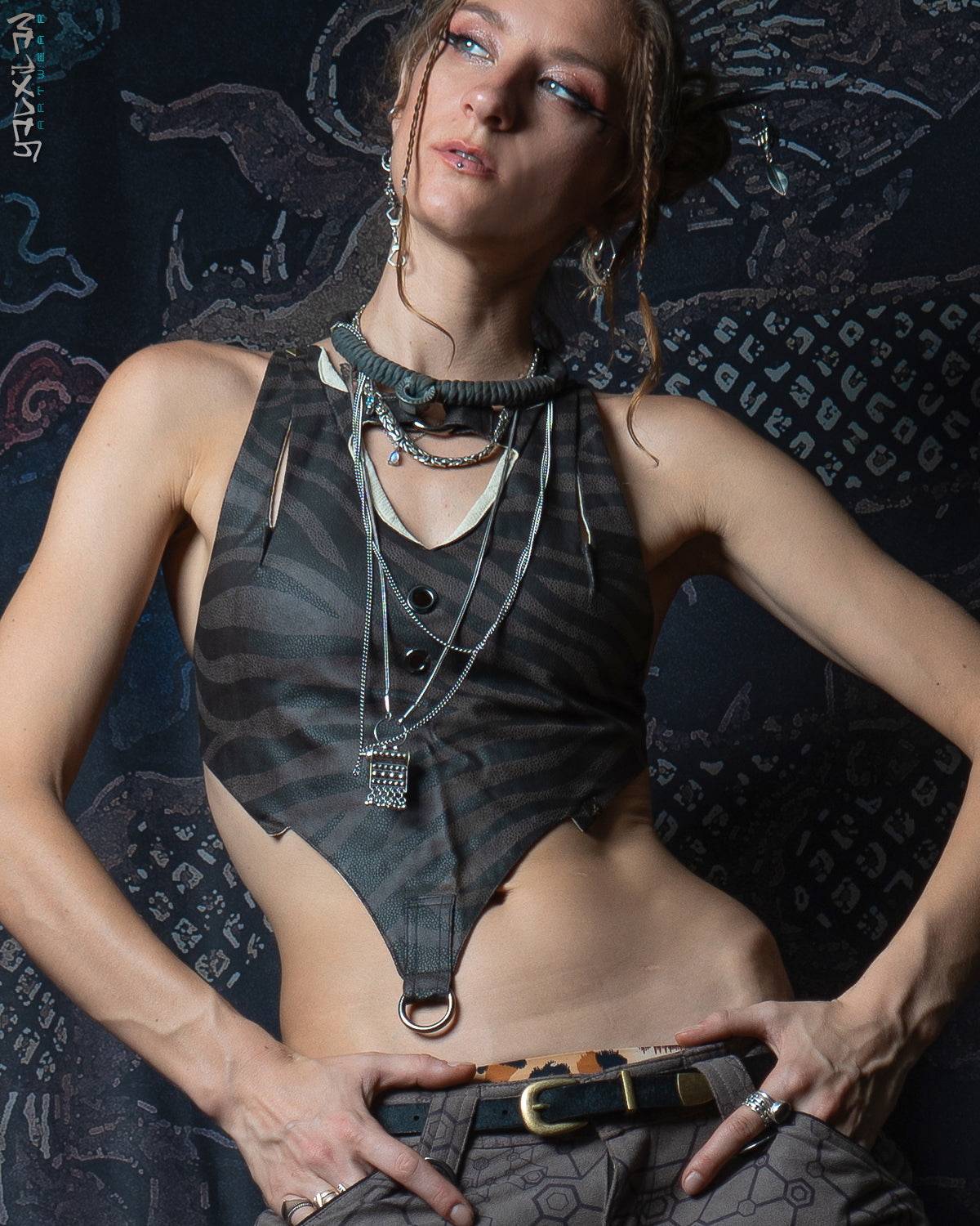 Corset / Fake Leather Rings - TIGRE